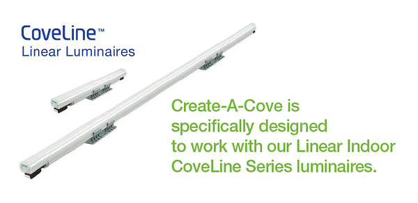 Create-A-Cove uses our top selling CoveLine indoor linear luminaires.